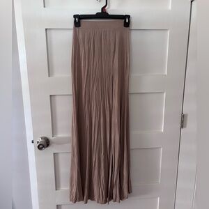 Elegant Tan Maxi Skirt
